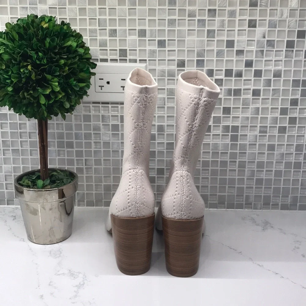 Kelsi Dagger Brooklyn Macey Knit Peep Toe Bootie